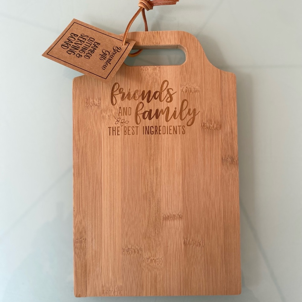 Decor Bambo Friends & Family The Best Ingredients Cutting Board